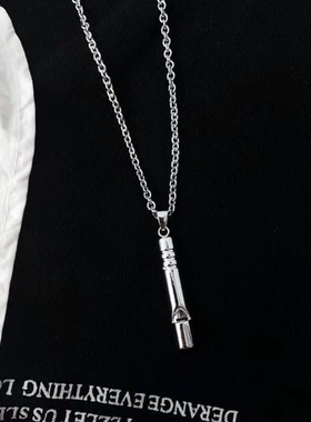 可吹响口哨项链男女潮嘻哈哨子毛衣链ins简约冷淡风百搭吊坠配饰