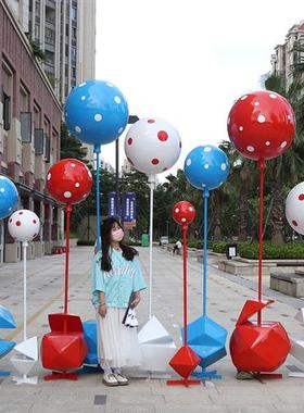 房地产公园热气球摆件网红打卡拍照彩色气球雕塑景区商场美陈装饰