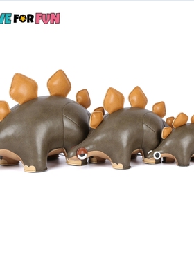 玩宠皮质创意恐龙桌面落地摆件