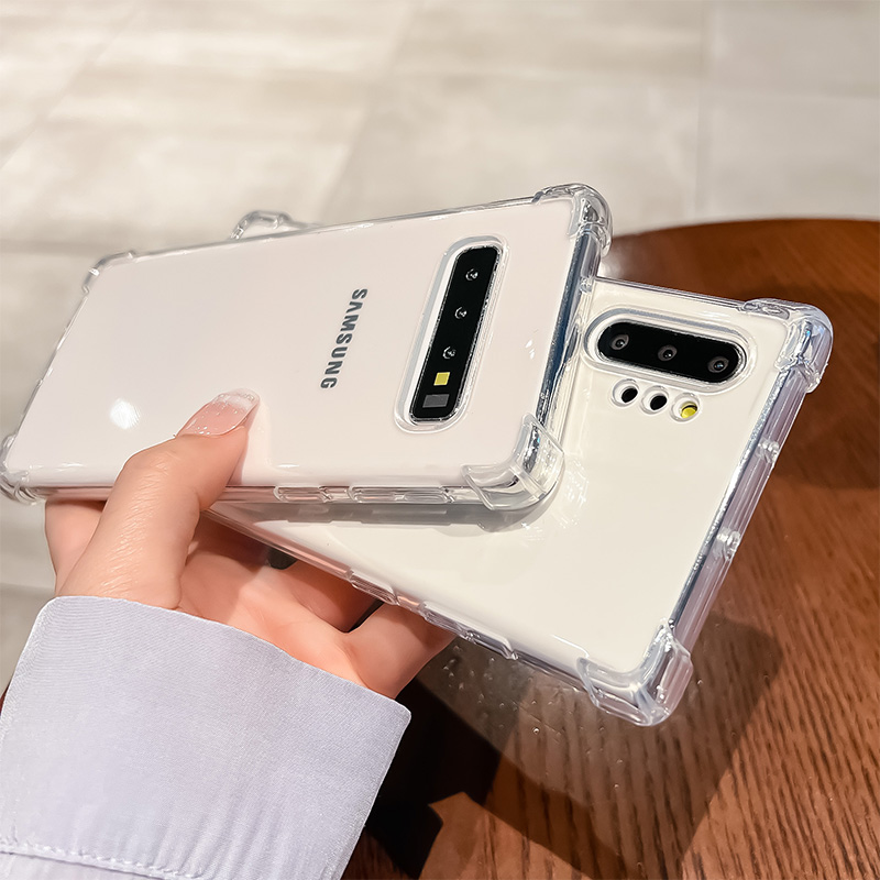 气囊防摔适用三星s10手机壳三星Galaxy S10+加厚保护套s10 5G版简约三星s10e透明全包边软壳男女大气简约实用