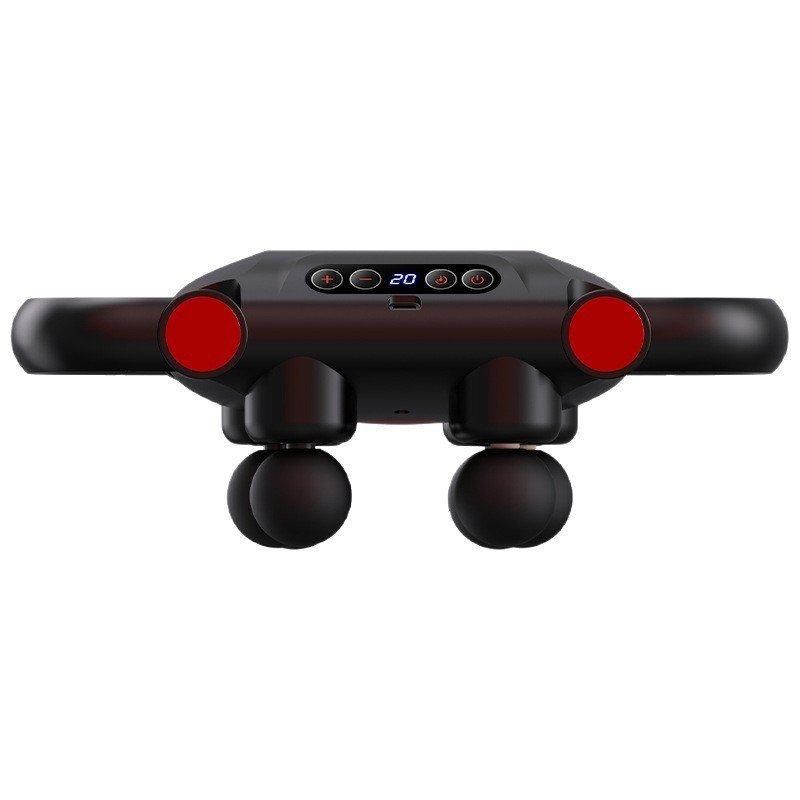 跨境6头液晶筋膜枪多头按摩器肌肉放松按摩仪腰部背部高频震动,淘宝优惠券,粉丝福利购,淘宝优惠卷