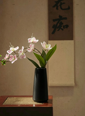 新中式路宝釉陶瓷花瓶桌面台面花器装饰品茉莉仿真花百搭高级感