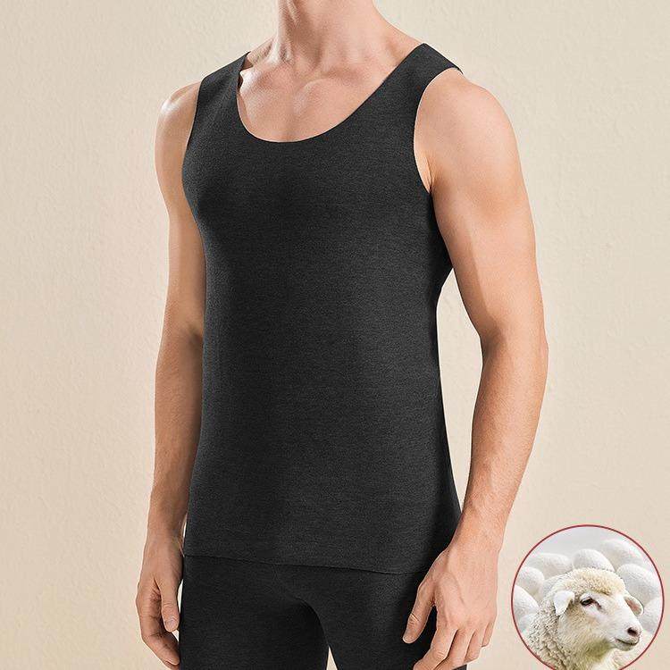 羊毛蚕丝保暖情侣背心内衣男女生无痕内搭秋衣加双面绒打底衣马甲,淘宝优惠券,粉丝福利购,淘宝优惠卷