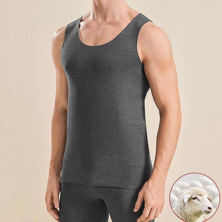 羊毛蚕丝保暖情侣背心内衣男女生无痕内搭秋衣加双面绒打底衣马甲,淘宝优惠券,粉丝福利购,淘宝优惠卷