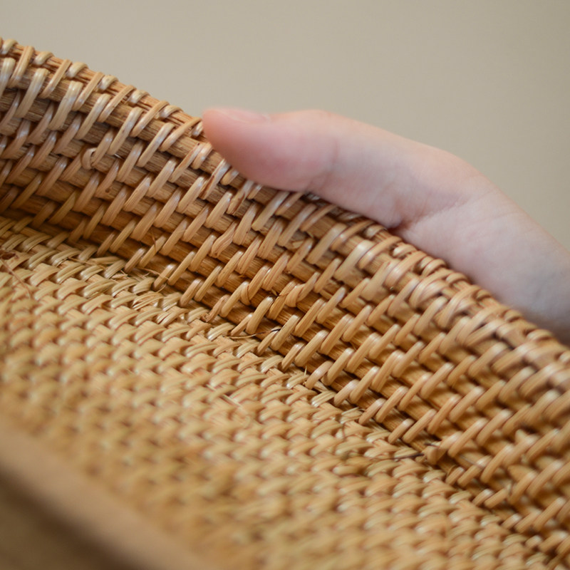 oakliving田园风法式秋藤手工编织收纳筐杂物收纳篮桌面收纳整理,淘宝优惠券,粉丝福利购,淘宝优惠卷