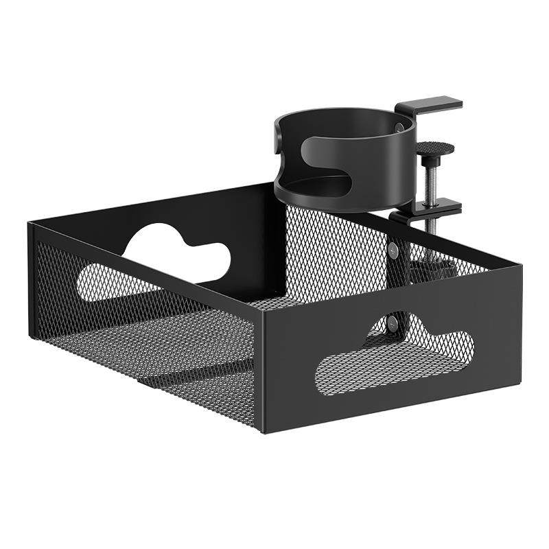 免打孔桌面水杯托架理线整理收纳盒桌下置物架理线框家用办公通用,淘宝优惠券,粉丝福利购,淘宝优惠卷