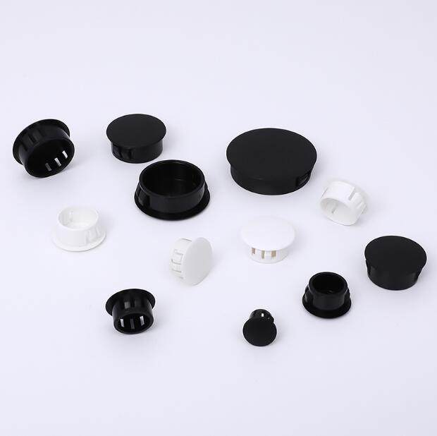 黑/白塑料尼龙堵头扣式塞头闷盖铁板塞尼龙扣式面板塞家具孔装饰 - 图1