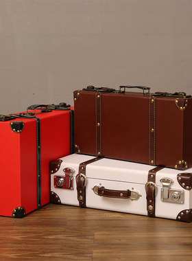 速发落古箱子欧式老旧皮箱复地摆件服店装装饰品老物件场景道具手