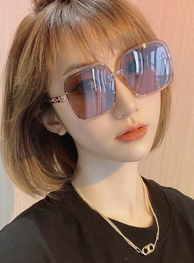 速发20时2年新款韩版潮个性茶色墨光方形防紫外线偏镜士2尚太