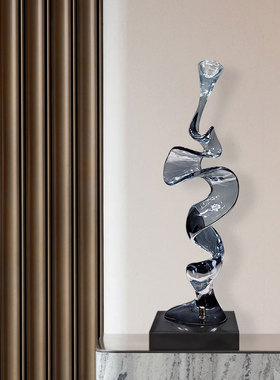 速发创意抽象样户玄关摆饰高级感客厅家居入板间软装件品透明树脂