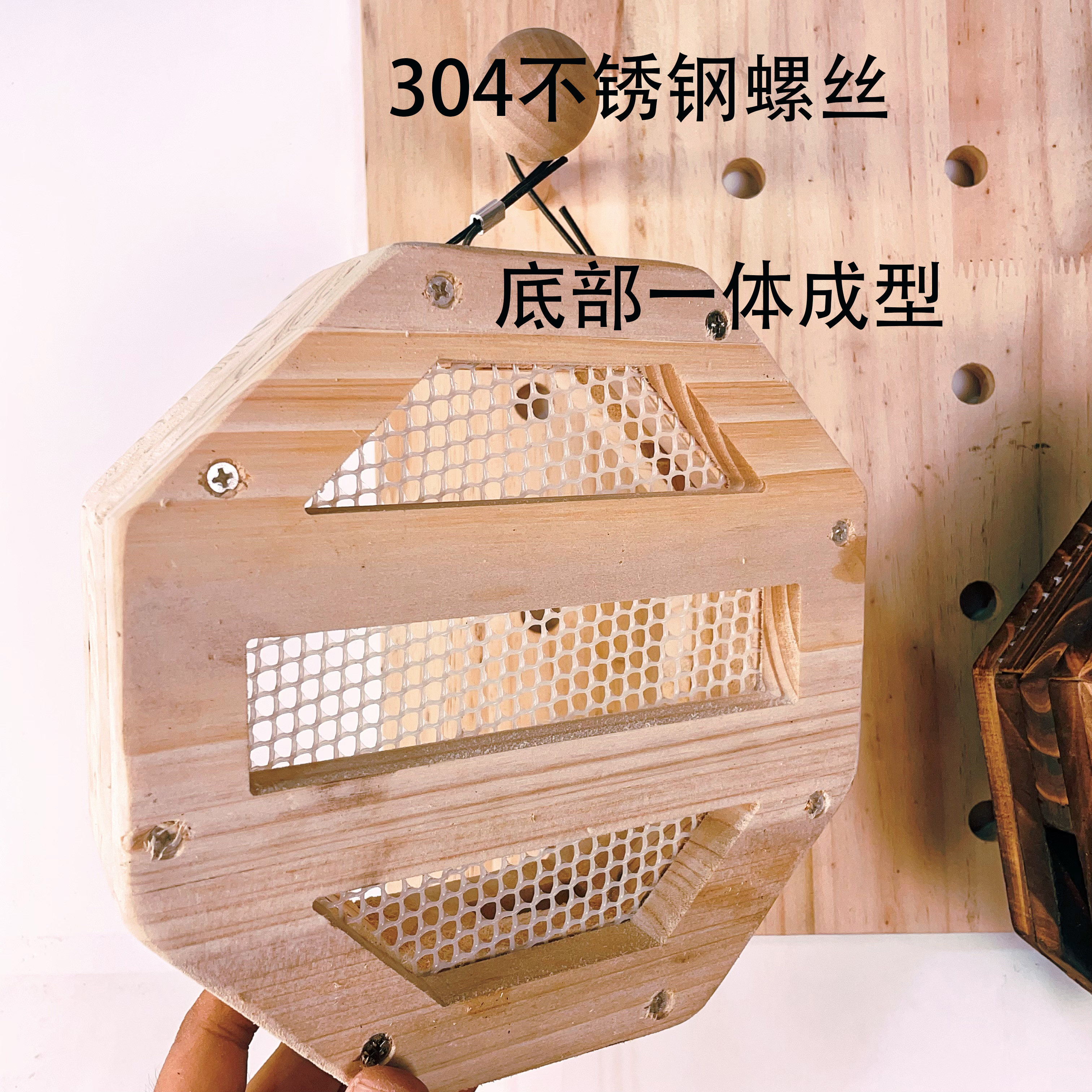 鹿角蕨挂板鹿角蕨定植板八角框实木碳化蕨类植物盆种植盆木筐木盆,淘宝优惠券,粉丝福利购,淘宝优惠卷