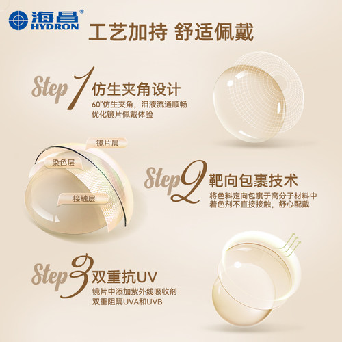 海昌星眸美瞳日抛10片彩色隐形近视眼镜小直径大次抛自然正品官网 - 图2