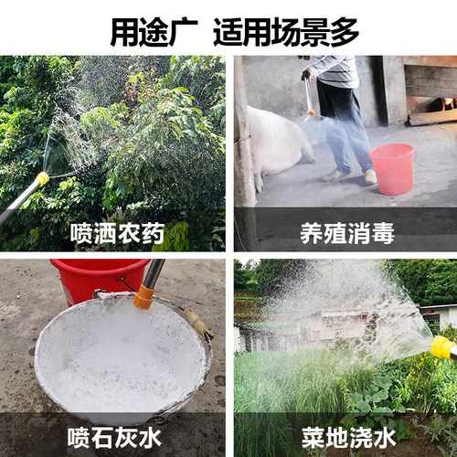 往复式喷雾器喷枪农用打药消毒园艺浇花不锈钢拉杆手动抽拉式水枪 - 图2