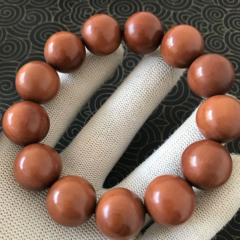 下房老枣木佛珠木手串正圆原木原色文玩老枣木手串男女同款 - 图1