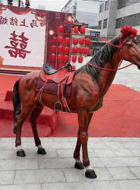 仿真马摆件玻璃钢骏马动物大型雕塑户外草坪庭院子装饰公园林景观