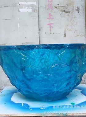 酒店会所透明树脂桌椅摆件别墅家具景观工艺品雕塑圆形茶几桌子