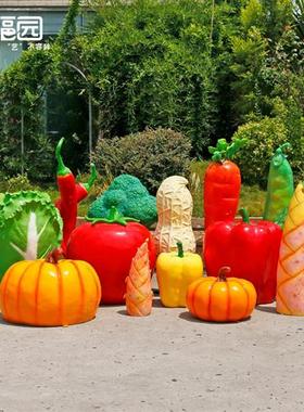 玻璃钢仿真水果蔬菜雕塑农场果园观光园草莓摆件户外园林景观小品