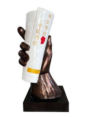 玻璃钢大型廉政雕塑贪腐拳头模型重拳出击反腐展厅法制雕塑摆件