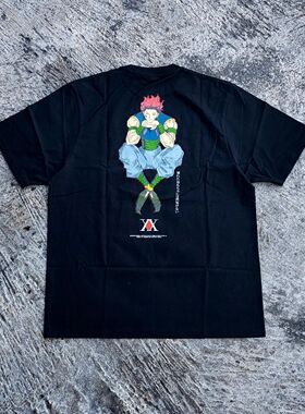 WHO CARE复古大百科·blacktee黑色印花动漫T恤宽松休闲