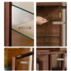 Yanpu solid wood wall-mounted storage display cabinet display cabinet