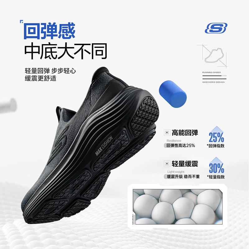 斯凯奇官方正品男鞋2025新款冬季一脚蹬健步鞋软底运动休闲爸爸鞋,淘宝优惠券,粉丝福利购,淘宝优惠卷