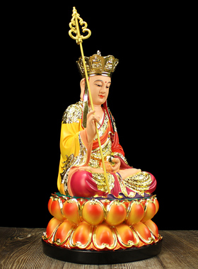 地藏王佛像地藏王摆件家用精致寺庙用品树脂彩绘手工全堂佛小摆件