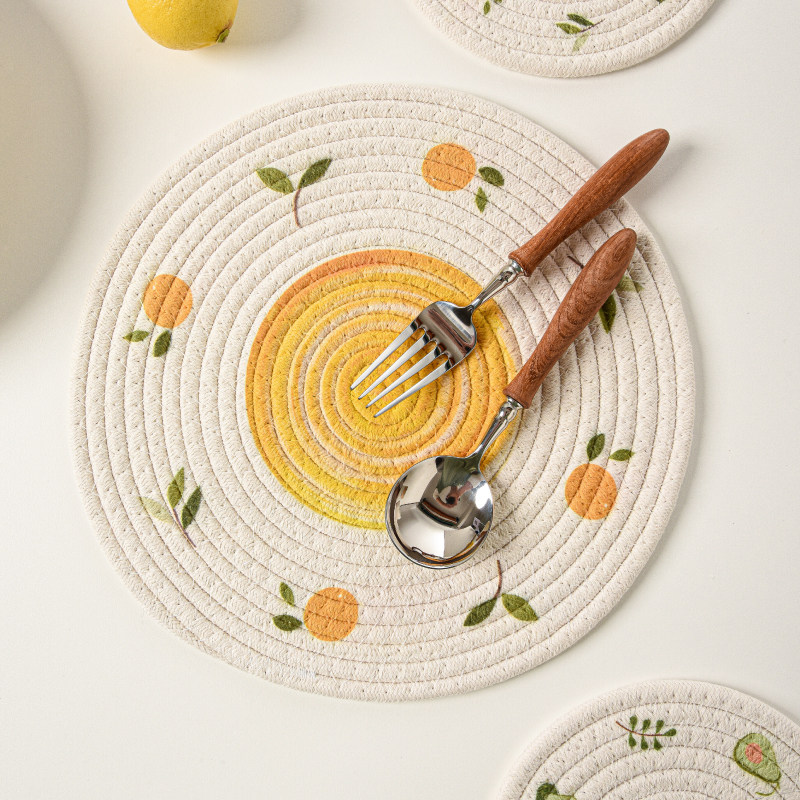 井柚小清新餐垫隔热垫编织水果杯垫防烫桌垫菜垫子创意盘子垫防滑,淘宝优惠券,粉丝福利购,淘宝优惠卷