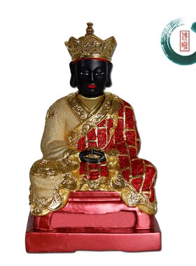 速发原祖师公佛像三平寺开L祖师香樟木山木禅师整体黑脸神像保平