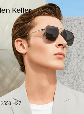 海伦凯勒新款偏光潮太阳镜男