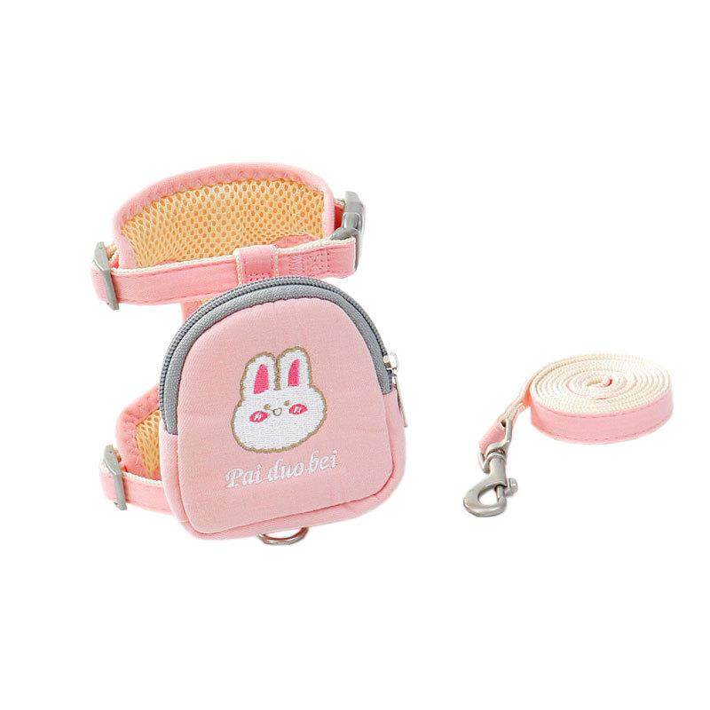 猫咪狗狗胸背带狗链子遛狗绳防挣脱猫绳泰迪比熊外出小背包牵引绳,淘宝优惠券,粉丝福利购,淘宝优惠卷