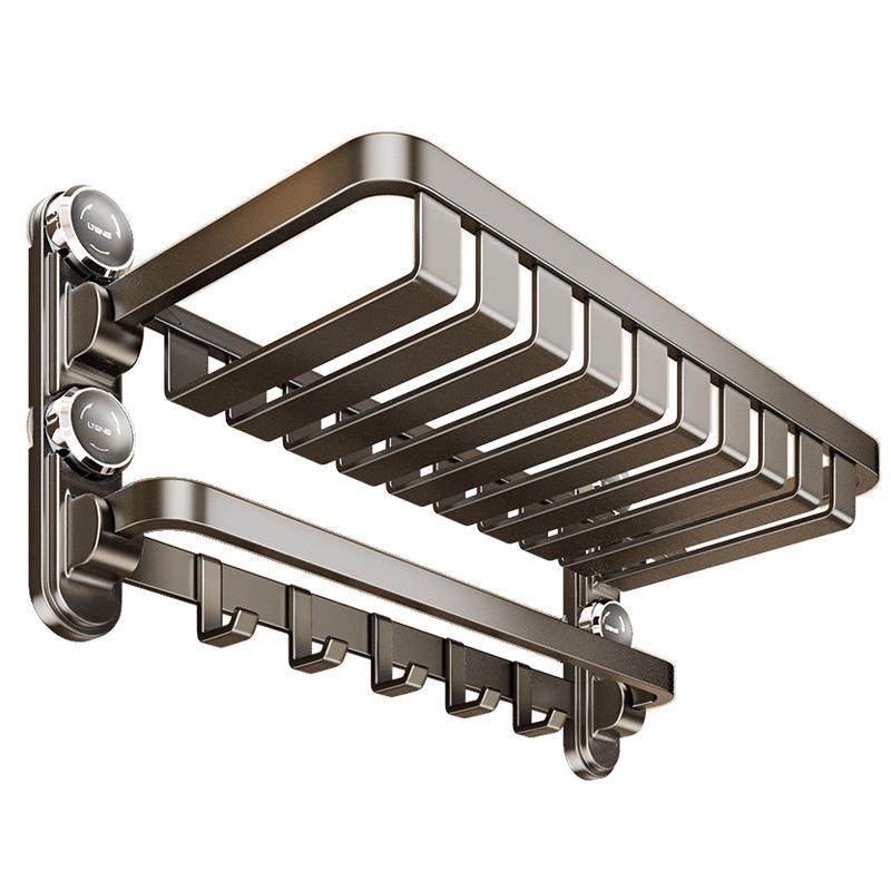 卫生间四吸盘浴巾架浴室免打孔墙上壁挂式一体毛巾架收纳整理套件,淘宝优惠券,粉丝福利购,淘宝优惠卷