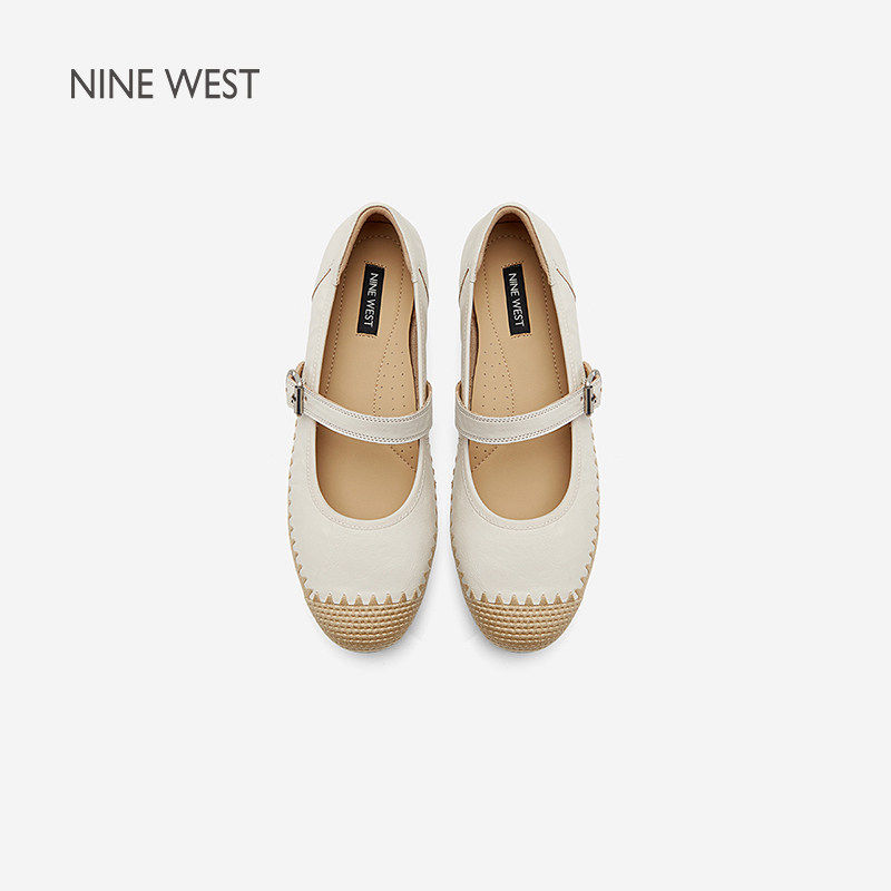 Nine West/玖熙2025年平底玛丽珍鞋女一字扣带渔夫鞋女奥,淘宝优惠券,粉丝福利购,淘宝优惠卷