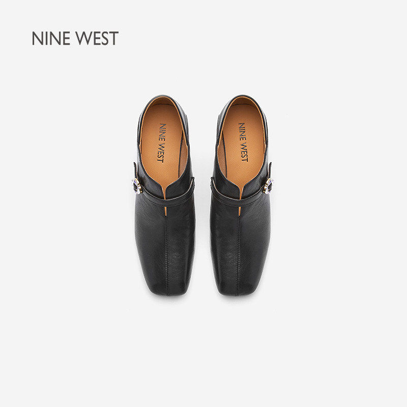 Nine West/玖熙2025年高跟鞋女方头粗跟深口女鞋优雅单鞋,淘宝优惠券,粉丝福利购,淘宝优惠卷