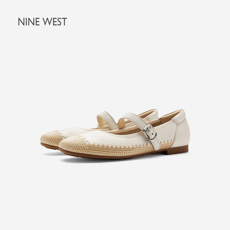 Nine West/玖熙2025年平底玛丽珍鞋女一字扣带渔夫鞋女奥,淘宝优惠券,粉丝福利购,淘宝优惠卷