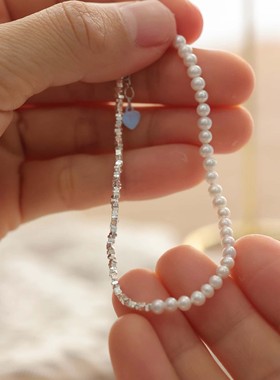 碎银几两 极光baby珍珠串珠手链 一半碎银子一半珍珠轻奢|醒珍珠
