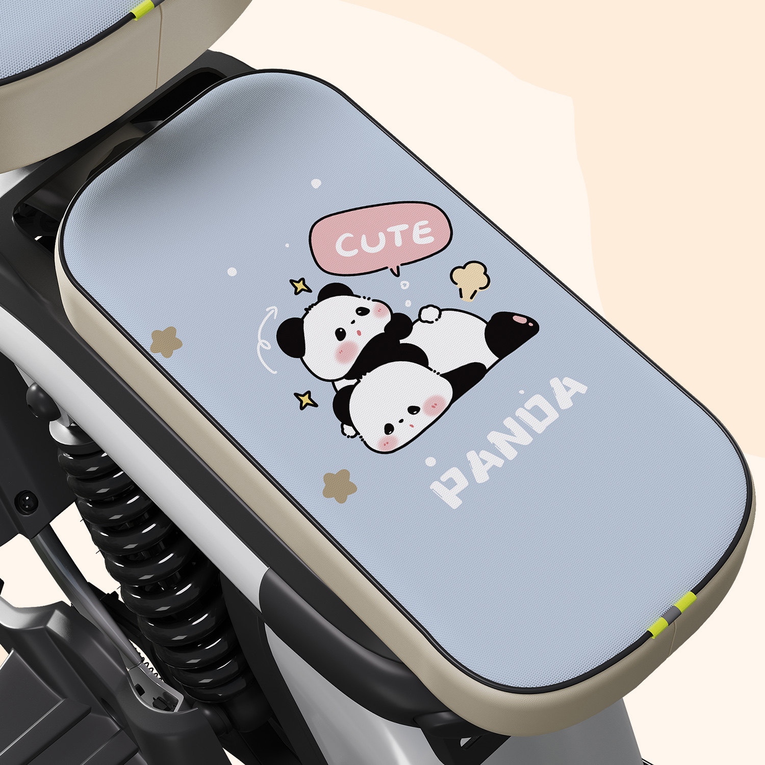 卡通电动车坐垫套防水防晒四季通用电动自行车座套小电瓶车保护套,淘宝优惠券,粉丝福利购,淘宝优惠卷