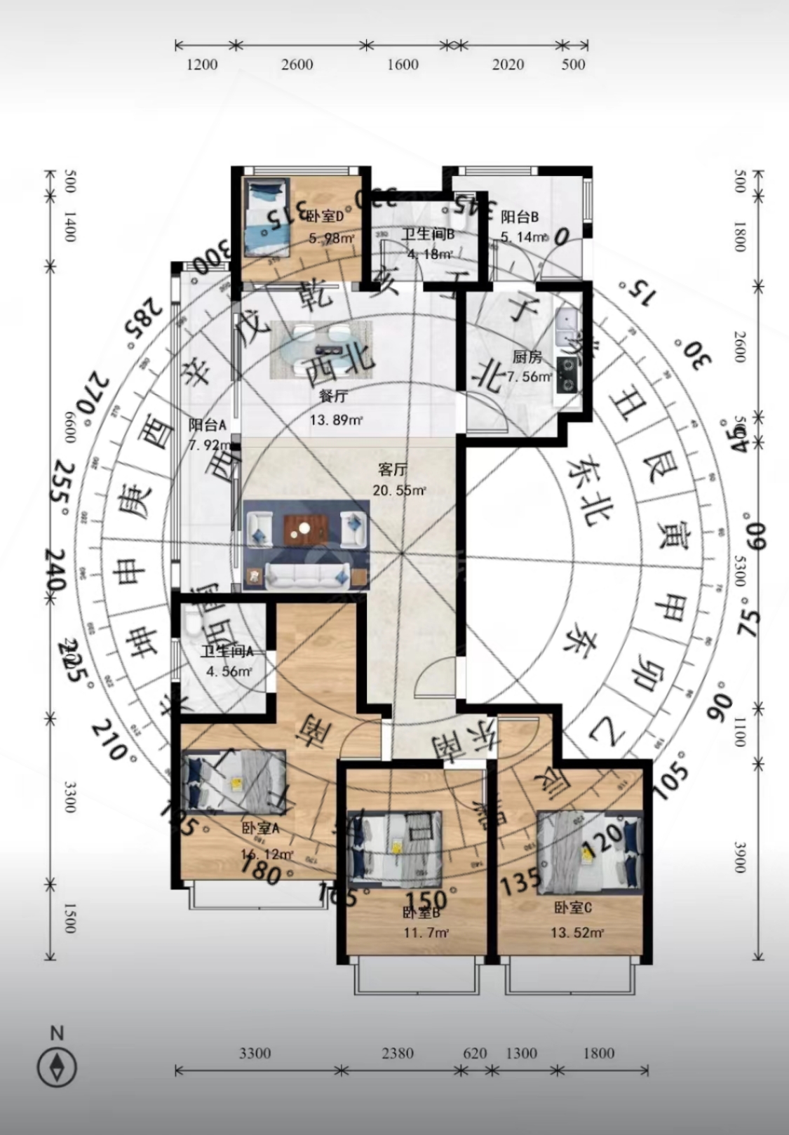 户型分析家居布局买房子选房屋看家宅办公室住宅装修缺角风景山水 - 图2