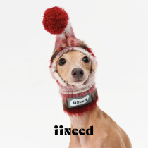 iiNeed small hearty Whirlpool Whitbit Hats Cute-ball red checkered pet pooch Fairy Cap Red