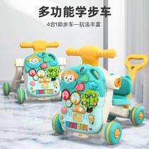 2023 new baby walkway car male girl baby multifunction three-in-one anti-side trolley Learn to walk