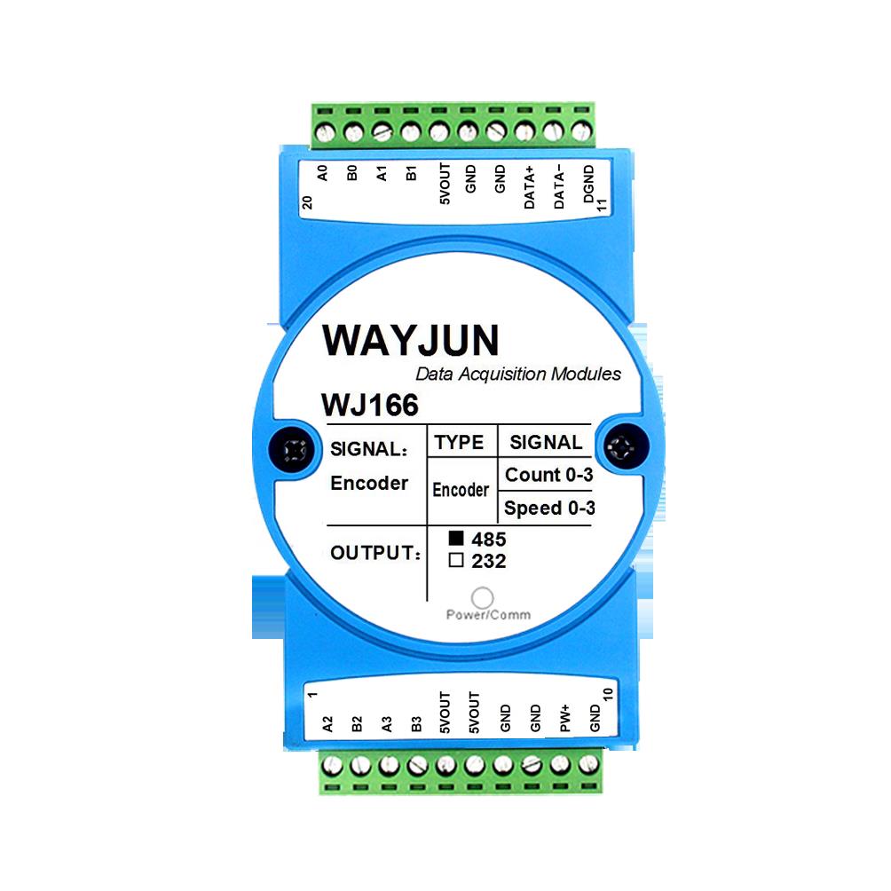 4路光栅尺磁栅尺编码器5MHz高速脉冲信号转RS485WiFi232模块WJ166 - 图0