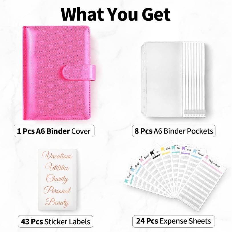 A6 aesthetic cute daily budget planner money saving book - 图0