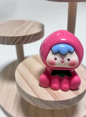 可爱发光二代水果崽崽盲袋玩具diy汽车摆挂件桌面蛋仔派对大乌龟