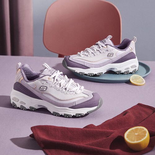 Skechers斯凯奇女子春季新款休闲透气增高熊猫鞋老爹鞋13143 - 图0