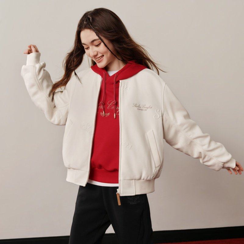 Skechers斯凯奇女士新年防风保暖短款棉服休闲棒球服外套L126W009,淘宝优惠券,粉丝福利购,淘宝优惠卷