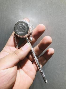 拨浪鼓新生婴儿摇铃早教抓握训练抓阄摆件中式宝宝童年回忆拨浪鼓