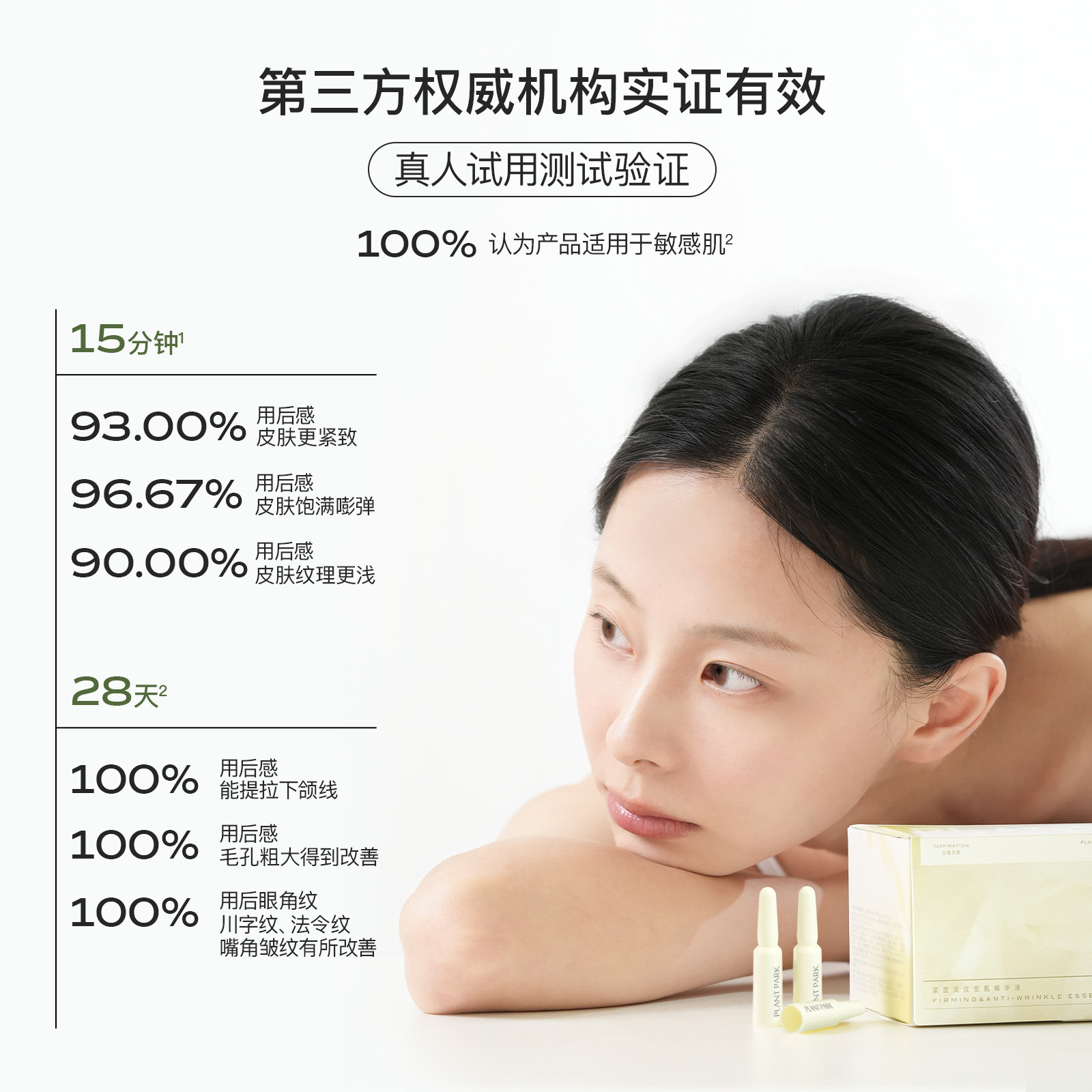 【明星同款】PLANT PARK植方小脸次抛精华芋螺毒素肽紧致抗皱熬夜