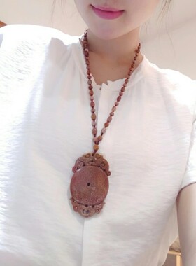 天然菊花石 珊瑚玉项链男女款 精品 珊瑚玉红花吊坠项链 优惠价