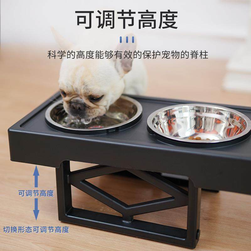 新款可升降宠物碗猫咪双碗防滑狗盆可折叠喂食喂水器不锈钢狗粮碗,淘宝优惠券,粉丝福利购,淘宝优惠卷
