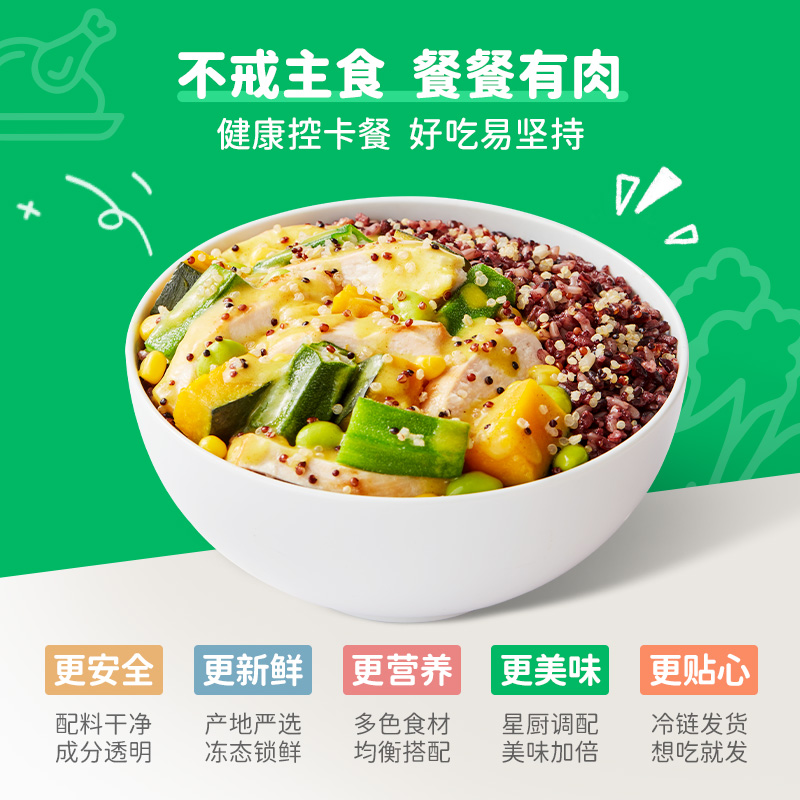 【轻享装】轻食健身营养低脂代餐控卡餐微波预制简餐perfectbowl - 图0