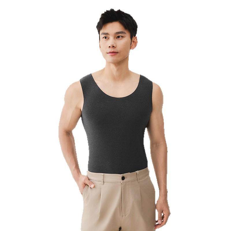 羊绒蚕丝男士保暖背心男发热无痕打底内衣秋冬季内搭外穿保暖马甲,淘宝优惠券,粉丝福利购,淘宝优惠卷